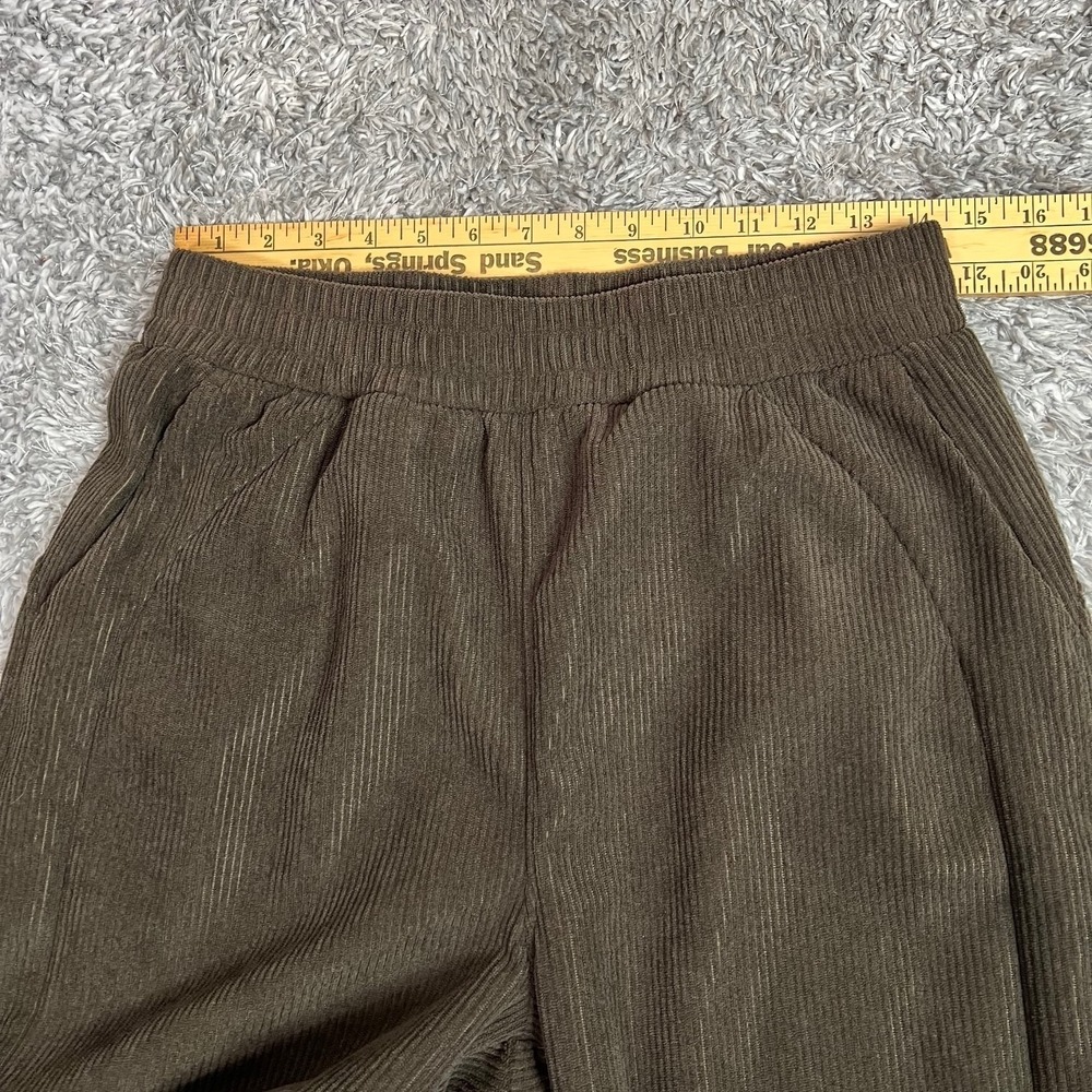 Halara High Waisted Pocket Straight Leg Brown M Baggy Mop Corduroy Casual Pants - Picture 7 of 9